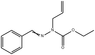 (E)-Ethyl 1-Allyl-2-Benzylidenehydrazinecarboxylate分子式结构图