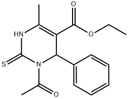 3-乙酰基-6-甲基-4-苯基-2-硫代-1,2,3,4-四氢嘧啶-5-羧酸乙酯分子式结构图