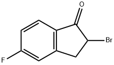 2-BROMO-2,3-DIHYDRO-5-FLUORO-1H-INDEN-1-ONE分子式结构图