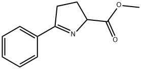 甲基 5-苯基-3,4-二氢-2H-吡咯-2-甲酸基酯分子式结构图