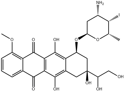 4'-iodo-4'-deoxydoxorubicinol分子式结构图