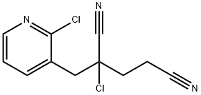 1-(2-Chloro-3-pyridyl)-2-chloro-2,4-dicyanobutane分子式结构图