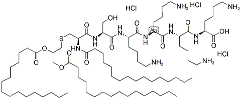 PAM3 CYS-SER-(LYS)4 TRIHYDROCHLORIDE分子式结构图