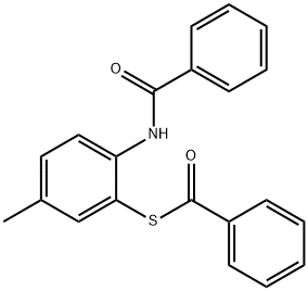 S-(2-BenzoylaMino-5-Methylphenyl)thiobenzoate分子式结构图