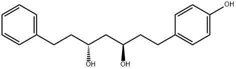 (3R,5R)-1-(4-Hydroxyphenyl)-7-phenylheptane-3,5-diol分子式结构图