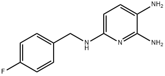 N*6*-(4-氟-苄基)-吡啶-2,3 ,6-三胺分子式结构图