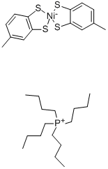 TETRABUTYLPHOSPHONIUMBIS(4-METHYL-1,2-BENZENEDITHIOLATO)NICCOLATE(III)分子式结构图