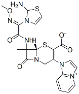 7-(2-(2-aminothiazolyl)-2-methoxyiminoacetamido)-3-(imidazo(1,2-a)pyridinium-1-yl)methyl-3-cephem-4-carboxylate分子式结构图