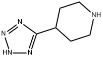 4-(1H-四唑-5-基)哌啶分子式结构图