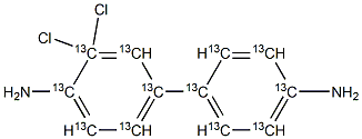 3,3-Dichlorobenzidine-13C12分子式结构图