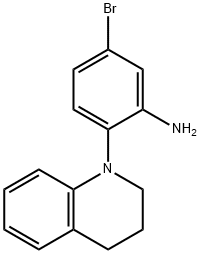 5-Bromo-2-[3,4-dihydro-1(2H)-quinolinyl]aniline分子式结构图