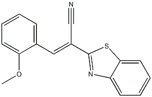 (E)-2-(benzo[d]thiazol-2-yl)-3-(2-methoxyphenyl)acrylonitrile分子式结构图