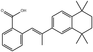 2-[(E)-2-(5,5,8,8-Tetramethyl-5,6,7,8-tetrahydronaphthalen-2-yl)-1-propenyl]benzoic acid分子式结构图