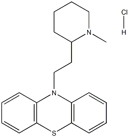 10-[2-(1-Methyl-2-piperidyl)ethyl]-10H-phenothiazine Hydrochloride分子式结构图