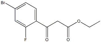 2-氟-4-溴苯甲酰乙酸乙酯分子式结构图