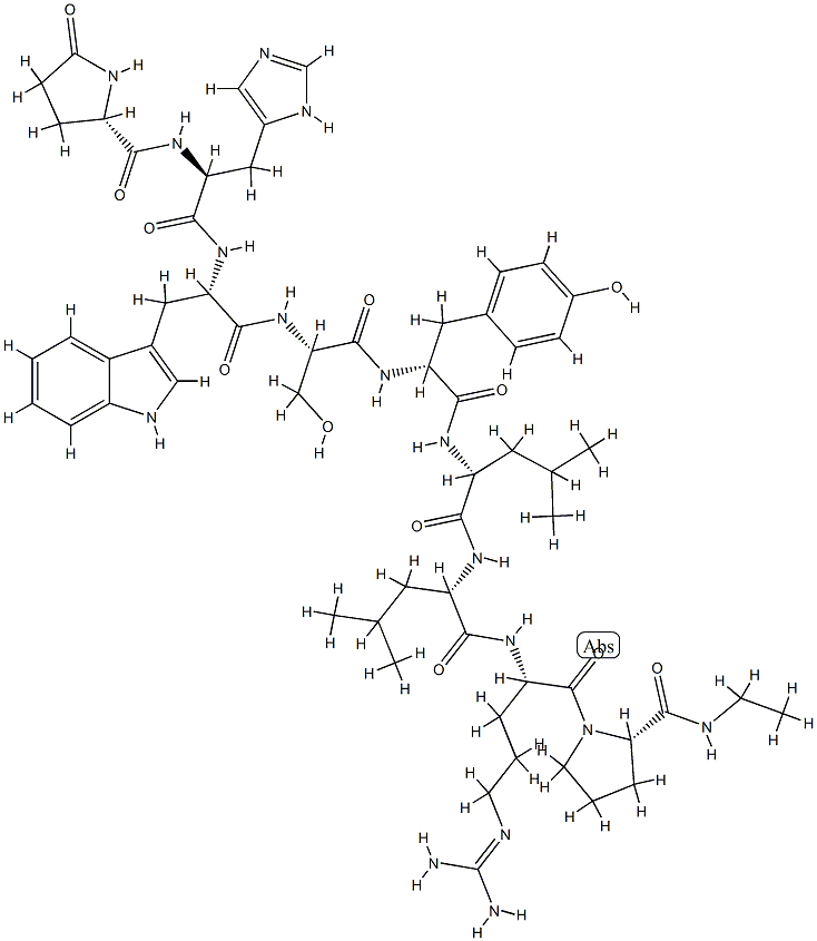 (DES-GLY10,D-TYR5,D-LEU6,PRO-NHET9)-LHRH分子式结构图