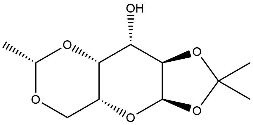 (S)-4,6-O-ethylidene-1,2-O-(1-methylethylidene)-α-D-galactopyranose分子式结构图