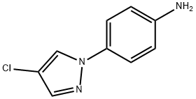 4-(4-氯-1H-吡唑-1-基)苯胺分子式结构图