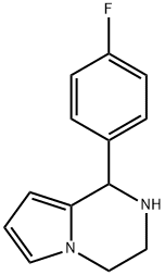 1-(4-FLUORO-PHENYL)-1,2,3,4-TETRAHYDRO-PYRROLO[1,2-A]PYRAZINE分子式结构图