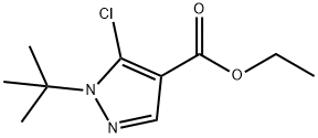 1-叔丁基-5-氯-1H-吡唑-4-羧酸乙酯分子式结构图