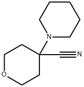 四氢-4-(1-哌啶基)-2H-吡喃-4-甲腈分子式结构图