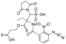 sulfosuccinimidyl-2-(3-azido-2-nitrobenzamido)ethyl-1,3'-dithiopropionate分子式结构图