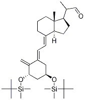 (1S,3R,5E,7E)-1,3-BIS-[(TERT-BUTYLDIMETHYLSILYL)OXY]-9,10-SECOPREGNA-5,7,10-TRIENE-20-CARBOXALDEHYDE分子式结构图