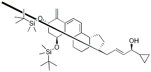 (5E,24R)-1,3-Bis-O-(tert-ButyldiMethylsilyl)-calcipotriene分子式结构图