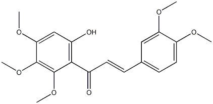 6'-羟基-3,4,2',3',4'-五甲氧基查尔酮分子式结构图