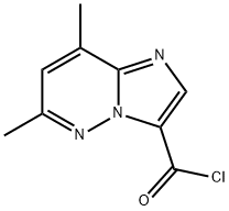 Imidazo[1,2-b]pyridazine-3-carbonyl chloride, 6,8-dimethyl- (9CI)分子式结构图