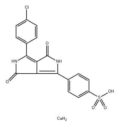 Benzenesulfonic acid, 4-4-(4-chlorophenyl)-2,3,5,6-tetrahydro-3,6-dioxopyrrolo3,4-cpyrrol-1-yl-, calcium salt (2:1)分子式结构图