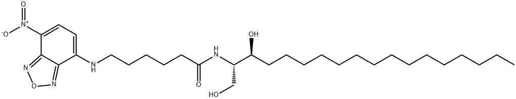 N-[6-[(7-NITRO-2-1,3-BENZOXADIAZOL-4-YL)AMINO]HEXANOYL]-L-THREO-SPHINGANINE;C6-NBD SAFINGOL分子式结构图