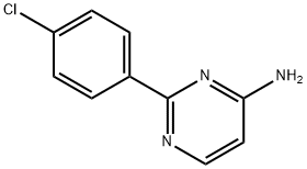 2-(4-氯苯基)嘧啶-4-胺分子式结构图