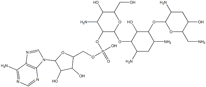 2''-(adenosine-5'-phosphoryl)tobramycin分子式结构图