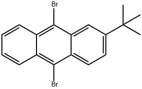 2-叔丁基-9,10-二溴蒽分子式结构图