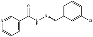 N'-[(E)-(3-chlorophenyl)methylidene]pyridine-3-carbohydrazide分子式结构图