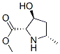 L-Proline, 3-hydroxy-5-methyl-, methyl ester, (2alpha,3beta,5alpha)- (9CI)分子式结构图