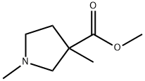 1,3-DIMETHYL-3-PYRROLIDINECARBOXYLIC ACID METHYL ESTER分子式结构图