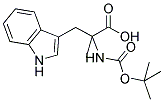 2-((叔丁氧羰基)氨基)-3-(1H-吲哚-3-基)-2-甲基丙酸分子式结构图