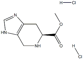 METHYL (6S)-4,5,6,7-TETRAHYDRO-3H-IMIDAZO[4,5-C]PYRIDINE-6-CARBOXYLATE;DIHYDROCHLORIDE分子式结构图