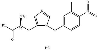 3-(3-甲基-4-硝基苄基)-L-组氨酸二盐酸分子式结构图