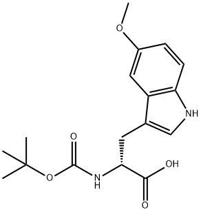 BOC-5-甲氧基-D-色氨酸分子式结构图