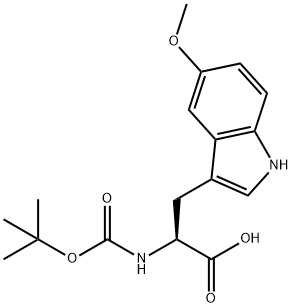 BOC-5-甲氧基-L-色氨酸分子式结构图