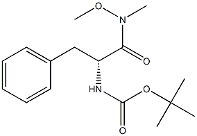 N-Boc-D-phenylalanine N'-Methoxy-N'-MethylaMide分子式结构图