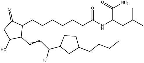 16,18-ethano-20-ethyl-6-oxoprostaglandin E1 leucinamide分子式结构图