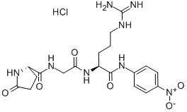 PGLU-GLY-ARG P-NITROANILIDE HYDROCHLORIDE分子式结构图