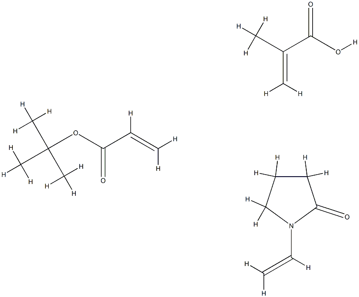 2-Propenoic acid, 2-methyl-, polymer with 1,1-dimethylethyl 2-propenoate and 1-ethenyl-2-pyrrolidinone分子式结构图