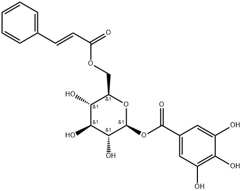 1-O-galloyl-6-O-cinnamoylglucose分子式结构图