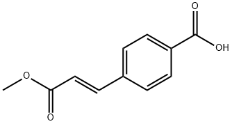 (E)-4-(3-甲氧基-3-氧代丙-1-烯-1-基)苯甲酸分子式结构图