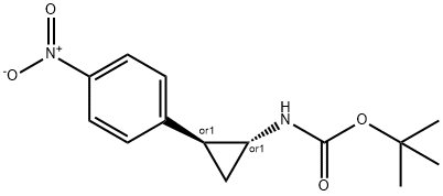 tert-butyl ((1R,2S)-2-(4-nitrophenyl)cyclopropyl)carbamate分子式结构图